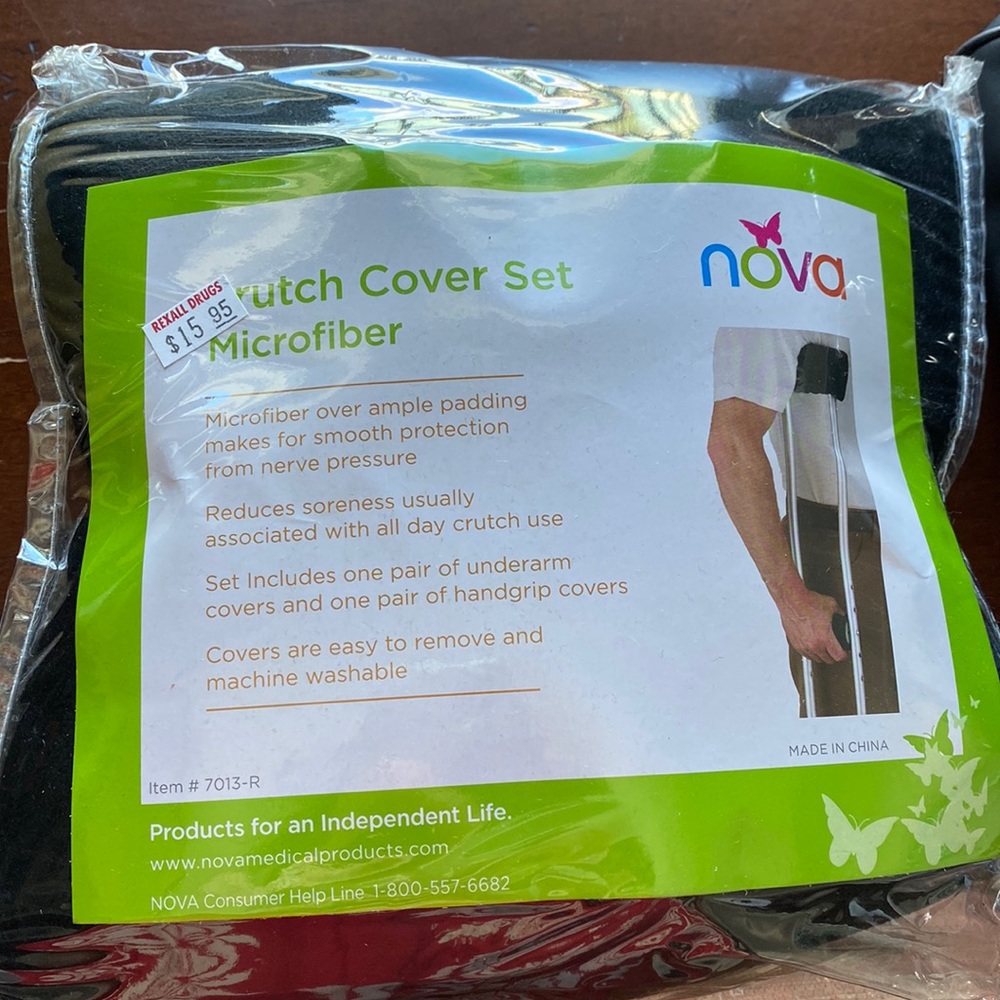 Nova Microfiber Crutch Cover Set NWT